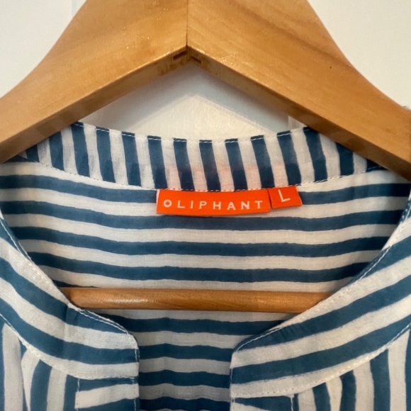 Blue and white striped summer dress - Picture 3 of 4